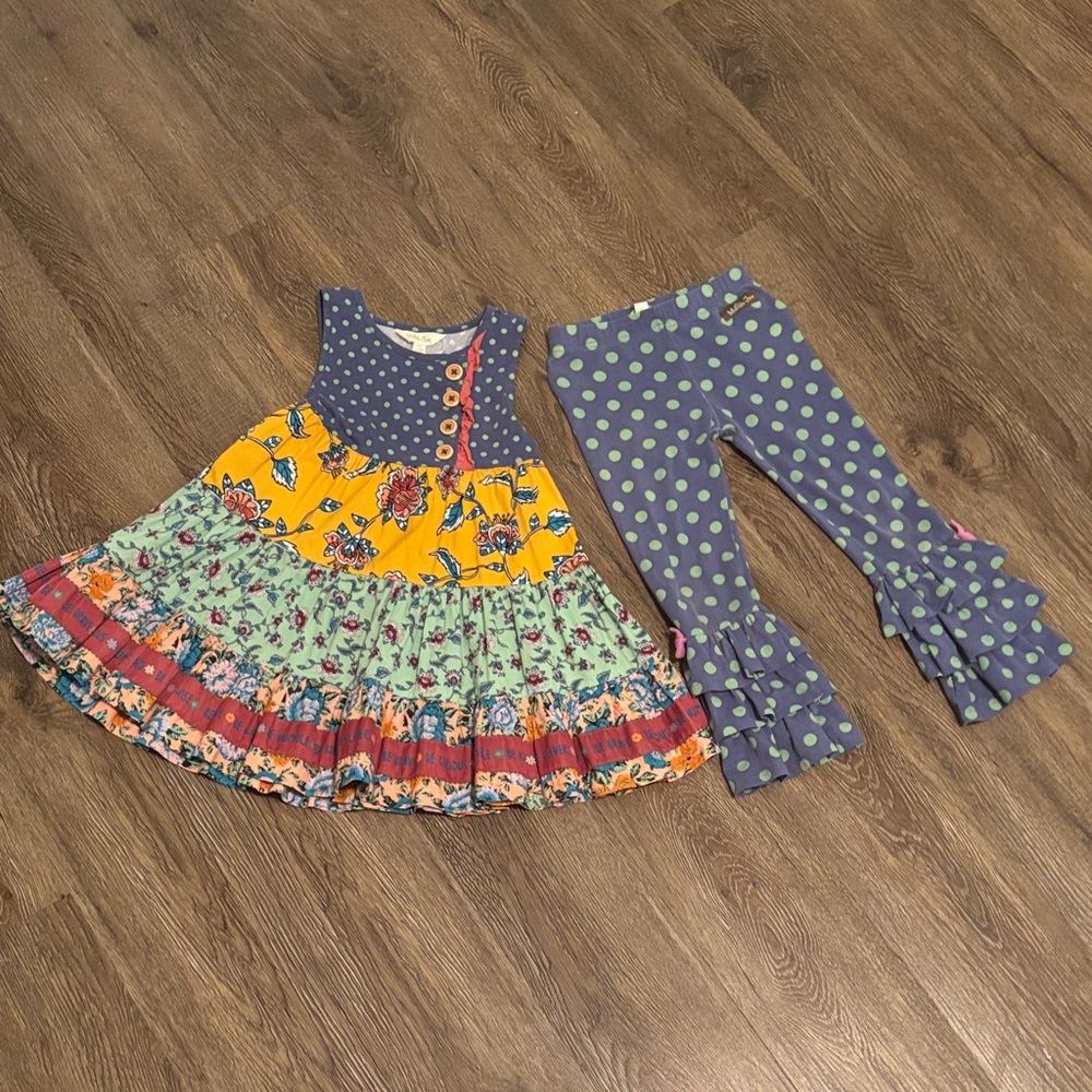 Matilda Jane Blue and Yellow Kids Matching Set